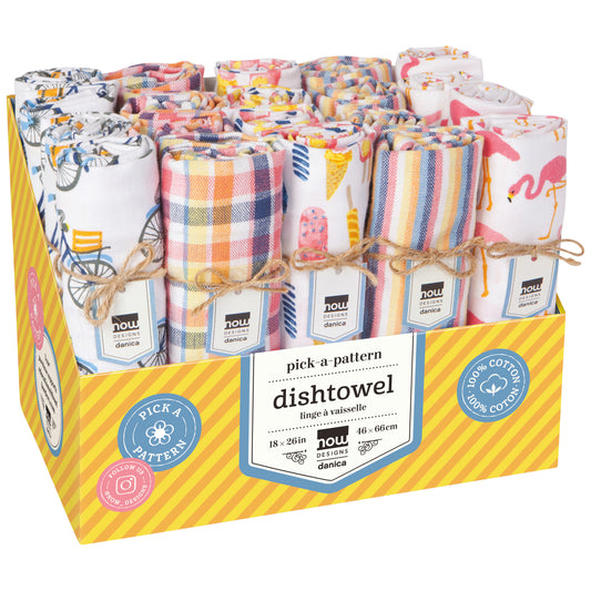 Fun In The Sun Dishtowels Set of 20 with Counter Display Unit