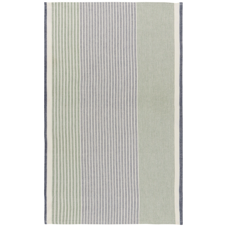 Jade Green Array Stripe Dishtowel Set of 2