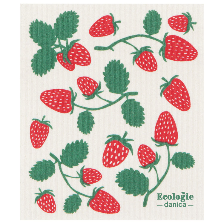 Strawberries Swedish Sponge Cloth
