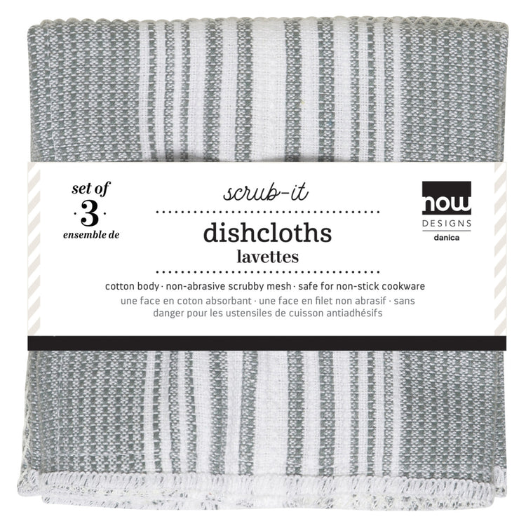 Scrub-It London Gray Dishcloths Set of 3