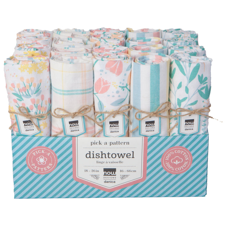 Meadow Dishtowels Set of 20 with Counter Display Unit