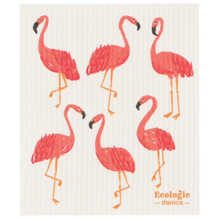Flamingos Swedish Sponge Cloth