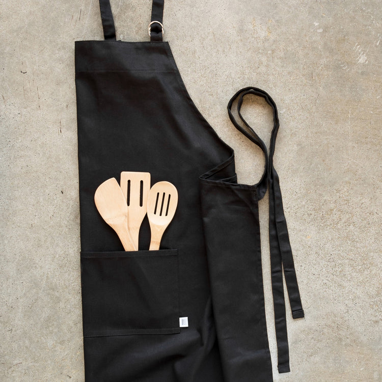 Solid Black Oversized Mightly Apron