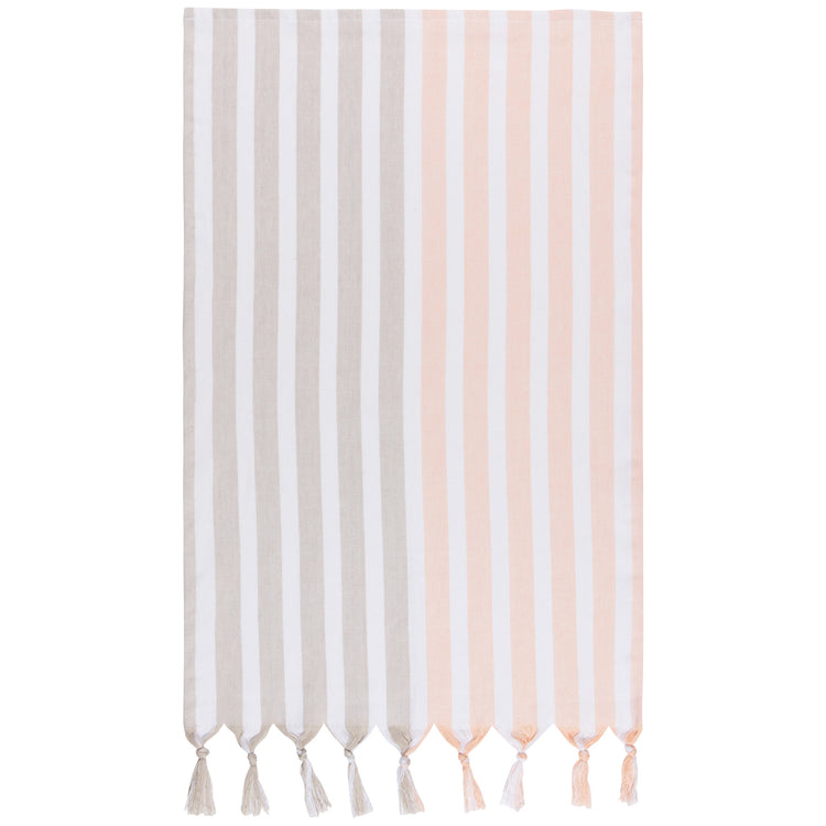 Dove Gray Nectar Caban Stripe Dishtowel