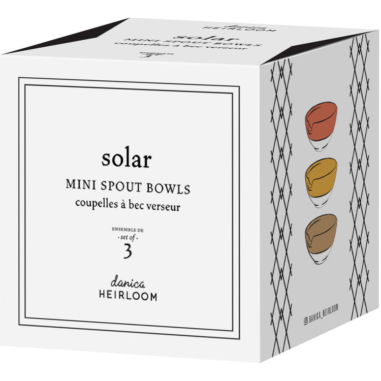 Solar Mini Spout Bowl Set of 3