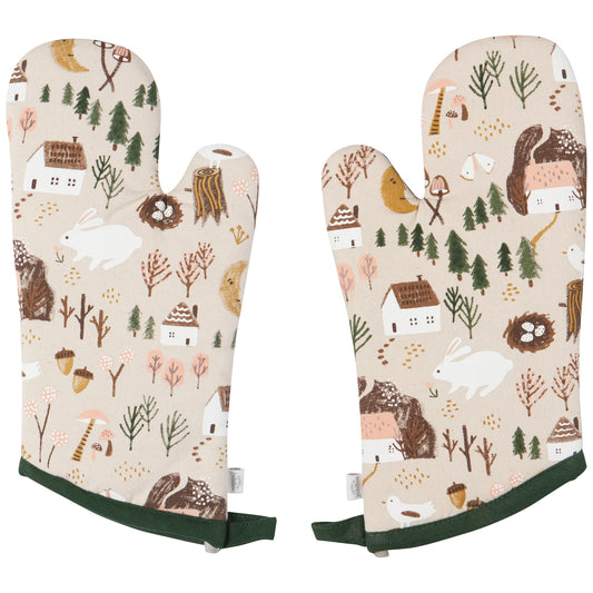 Cozy Cottage Oven Mitts Set of 2