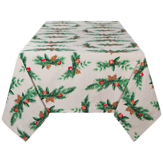 Deck The Halls Table Cloth 90 X 60 Inches