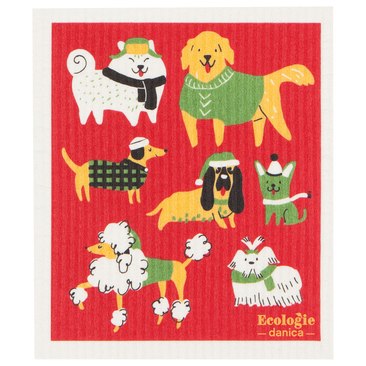 Yule Dogs Swedish Sponge Cloth