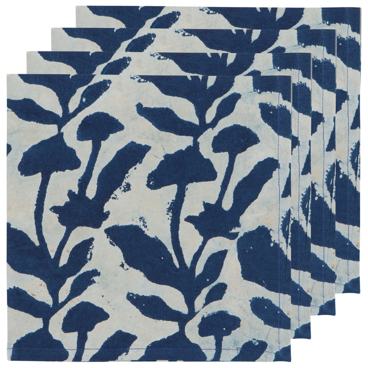 Flourish Block Print Napkins Set of 4