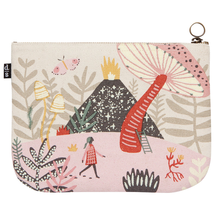 Far And Away Large Zipper Pouch