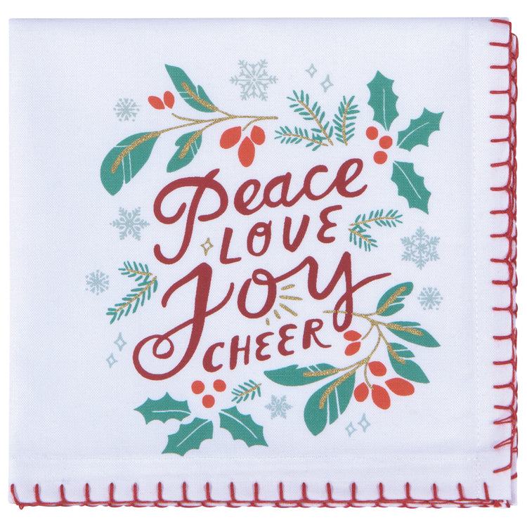 Peace And Joy Printed Napkins Set of 4