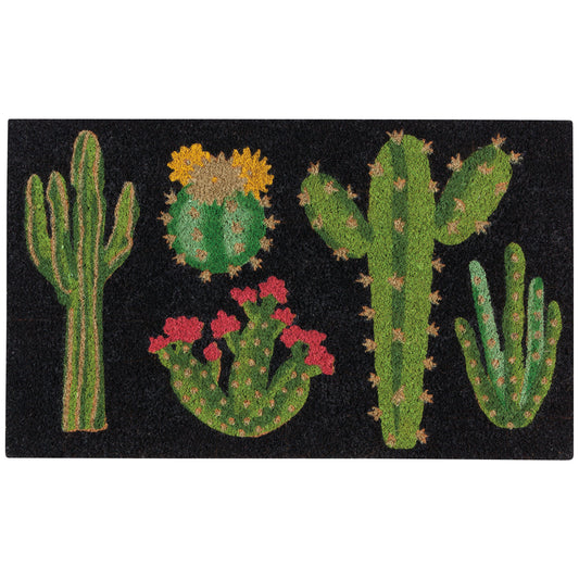 Botanical Cacti Coir Fibre Doormat
