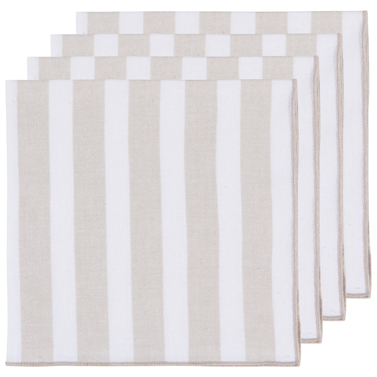 Dove Gray Caban Stripe Napkins Set of 4