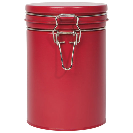 Matte Steele Carmine Red Canister Small