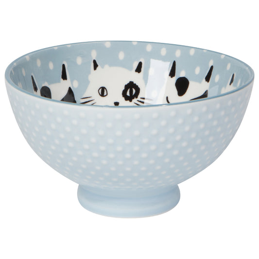 Feline Fine Stamped Bowl Small 4.5 inch