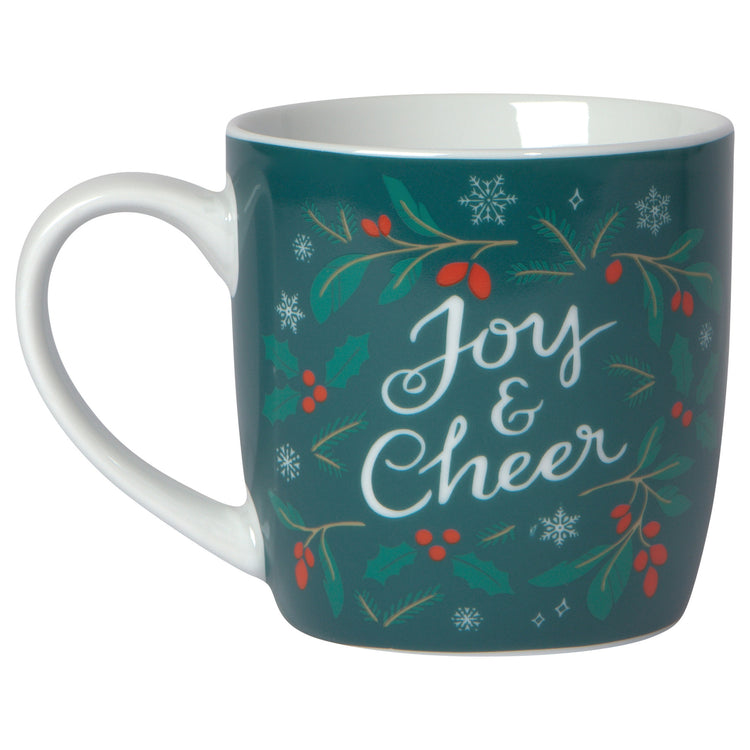 Joy And Cheer Porcelain Mug 12 oz