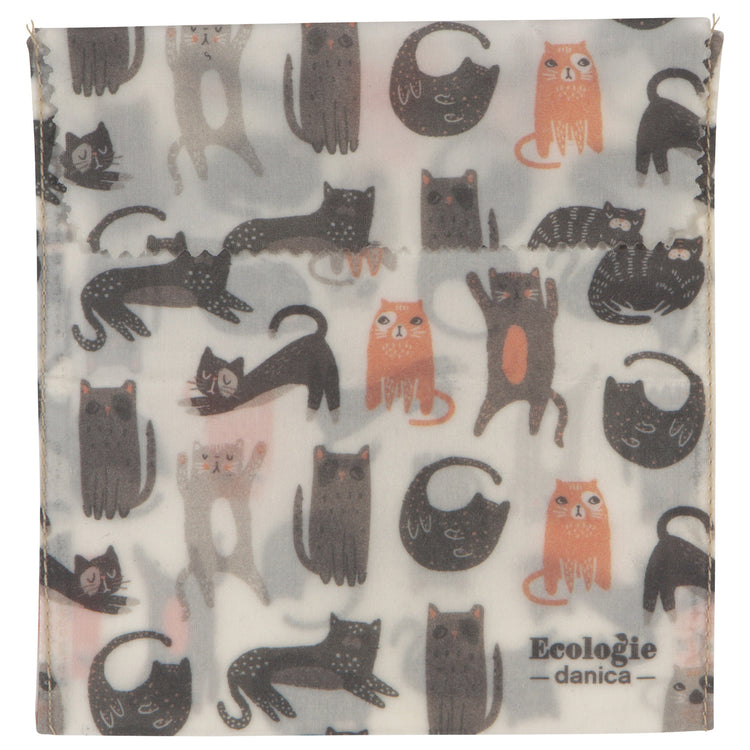 Cats Sandwich Beeswax Wrap Set of 2