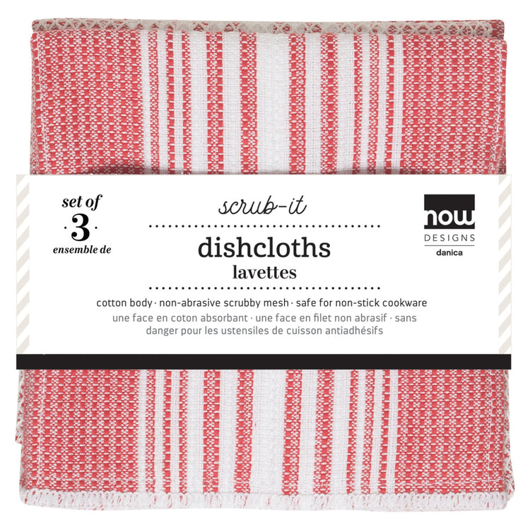 Scrub-It Red Dishcloths Set of 3