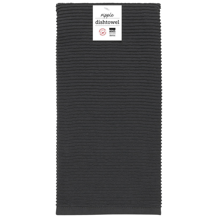 Ripple Black Dishtowel