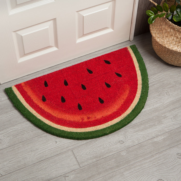 Watermelon Shaped Coir Fibre Doormat
