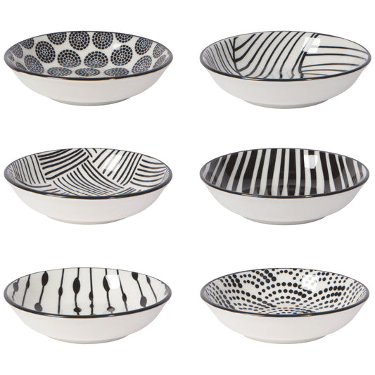 Now Designs Leaf Stoneware Pinch Bowl Set of 6