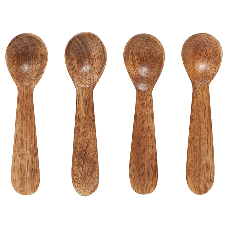 Mango Wood Mini Spoons Set of 4