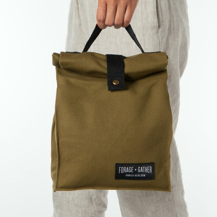 Forage And Gather Green Lunch Bag