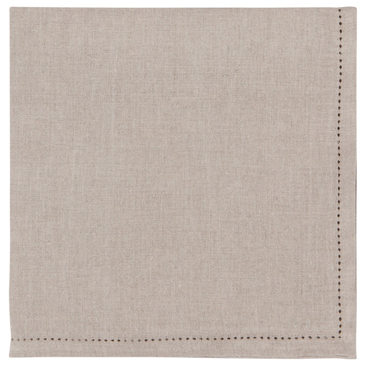 Natural Hemstitch Linen Napkins Set of 4