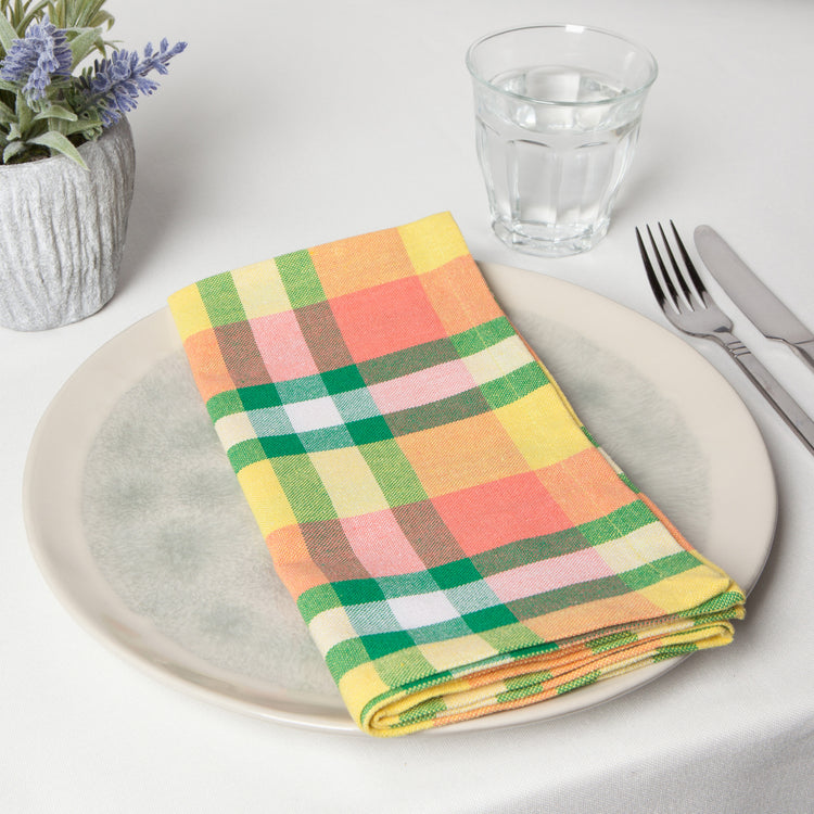 Second Spin Plaid Meadow Napkins Set of 4