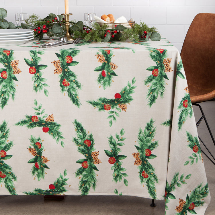 Deck The Halls Table Cloth 90 X 60 Inches
