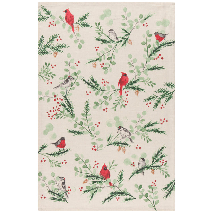 Forest Birds Cotton Dishtowel