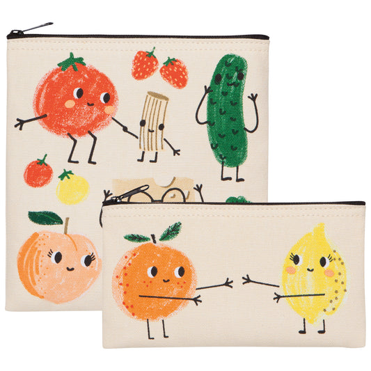 Funny Food Snack Bags Set of 2
