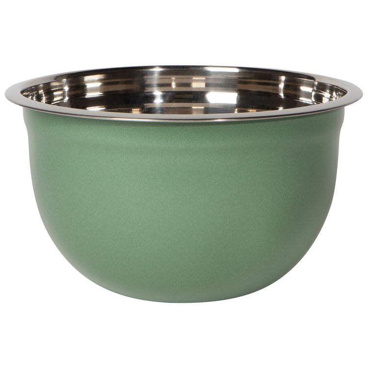 Matte Steel Elm Green Mixing Bowls Set of 3