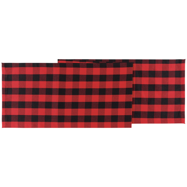 Red Buffalo Check Second Spin Table Runner