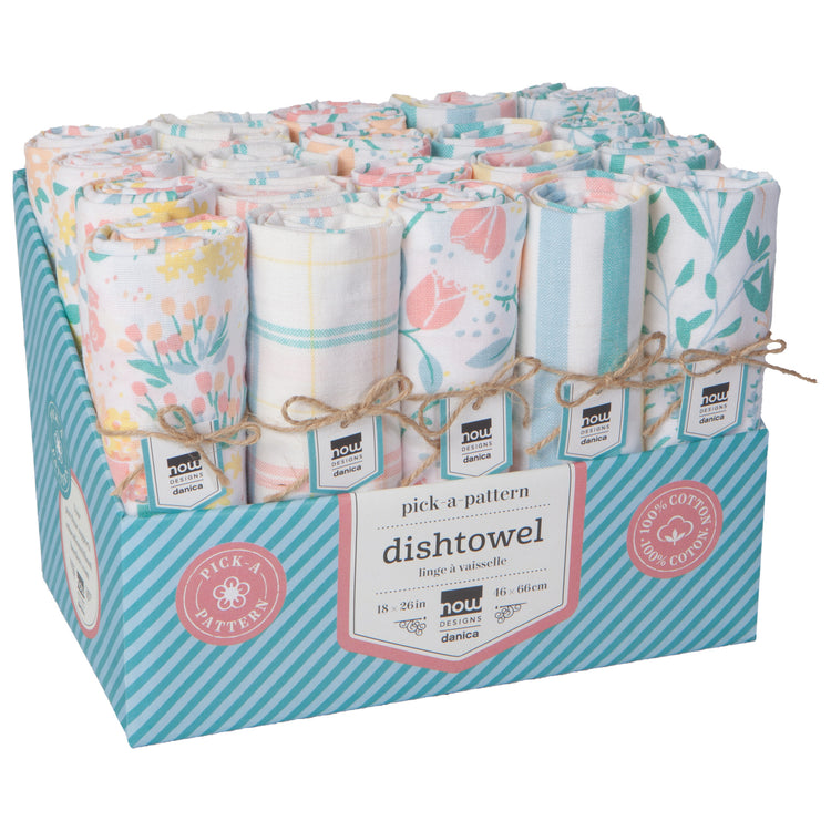 Meadow Dishtowels Set of 20 with Counter Display Unit