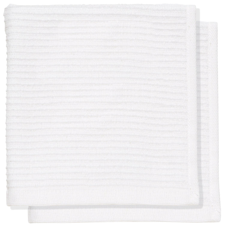 Ripple White Dishcloths Set of 2