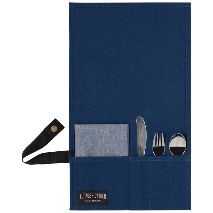 Blue Forage and Gather On the Go Cutlery Set of 5