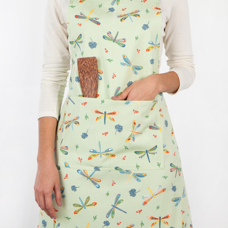 Dragonfly Chef's Cotton Kitchen Apron