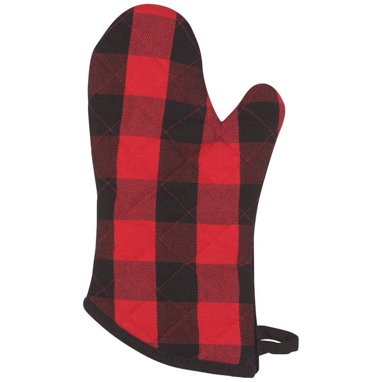 Superior Buffalo Check Red Oven Mitt