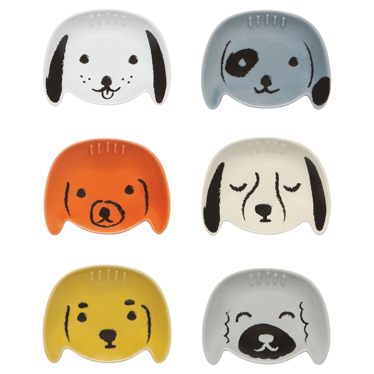 Puppy Love Shaped Pinch Bowls Set of 6