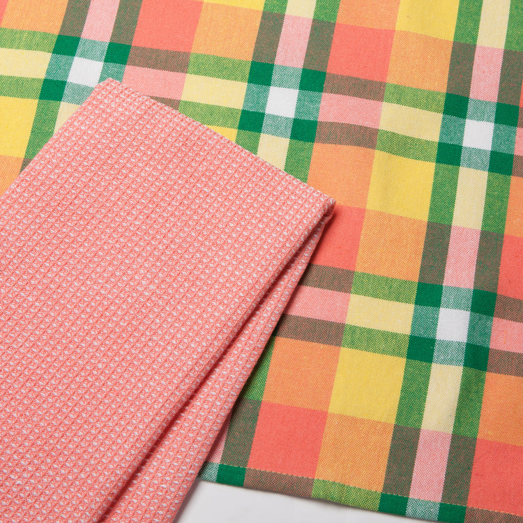 Second Spin Plaid Meadow Dishtowels Set of 2