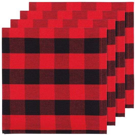 Second Spin Red Buffalo Check Napkins Set of 4