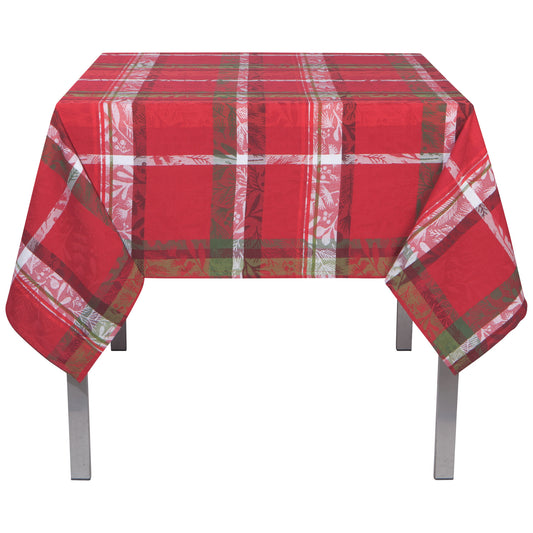 Festive Forest Jacquard Tablecloth 90 x 60 inches