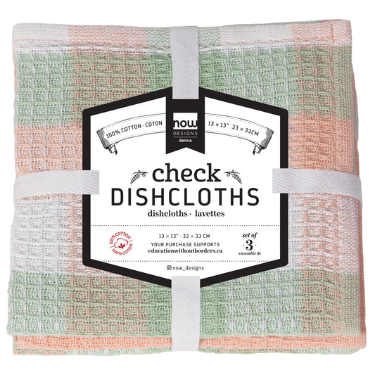 Now Designs Dishcloth Check Lemon Set/3