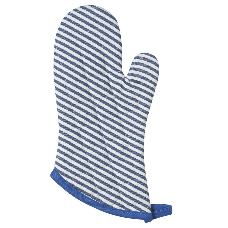 Superior Royal Blue Narrow Stripe Oven Mitt