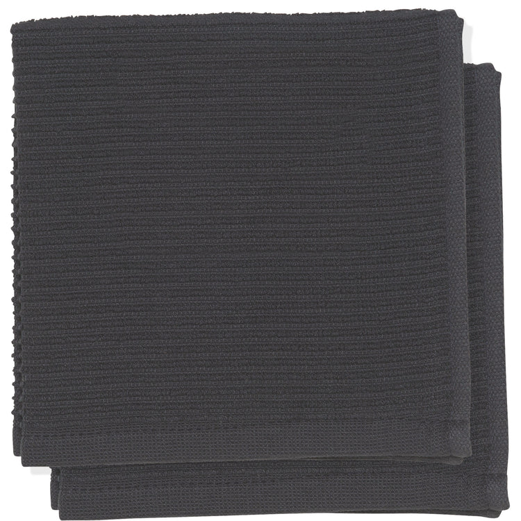 Ripple Black Dishcloths Set of 2