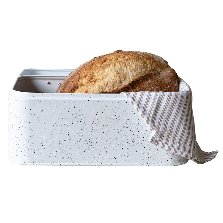 White Speckle Small Bread Bin