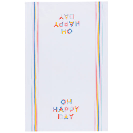 Oh Happy Day Cotton Dishtowel