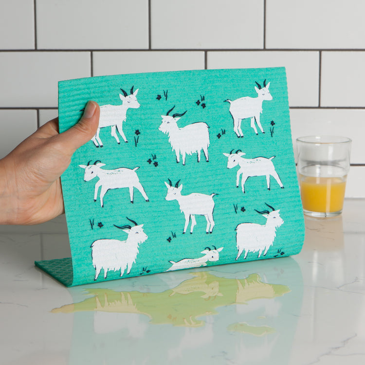 Goats Swedish Sponge Towel