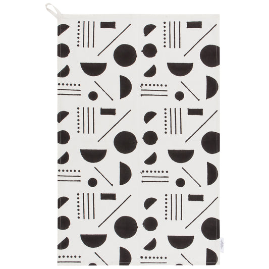 Domino Block Print Dishtowel